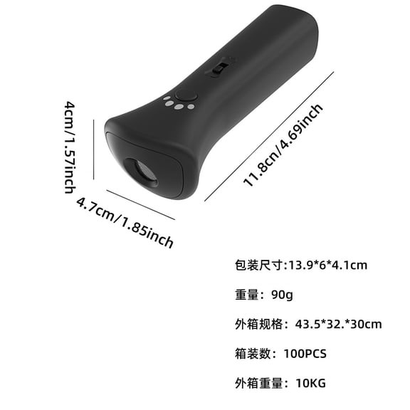 CNV Professional Handheld Ultrasonic Dog Trainer with Dual Power Output, Rechargeable Bark Deterrent for Effective Behavioral Guidance