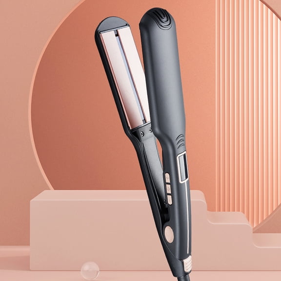 CNV Professional Infrared Ceramic Hair Straightener, 2-in-1 Flat Iron for Straightening and Curling, 30s Rapid Heating Styling Tool with Precision Temperature Control