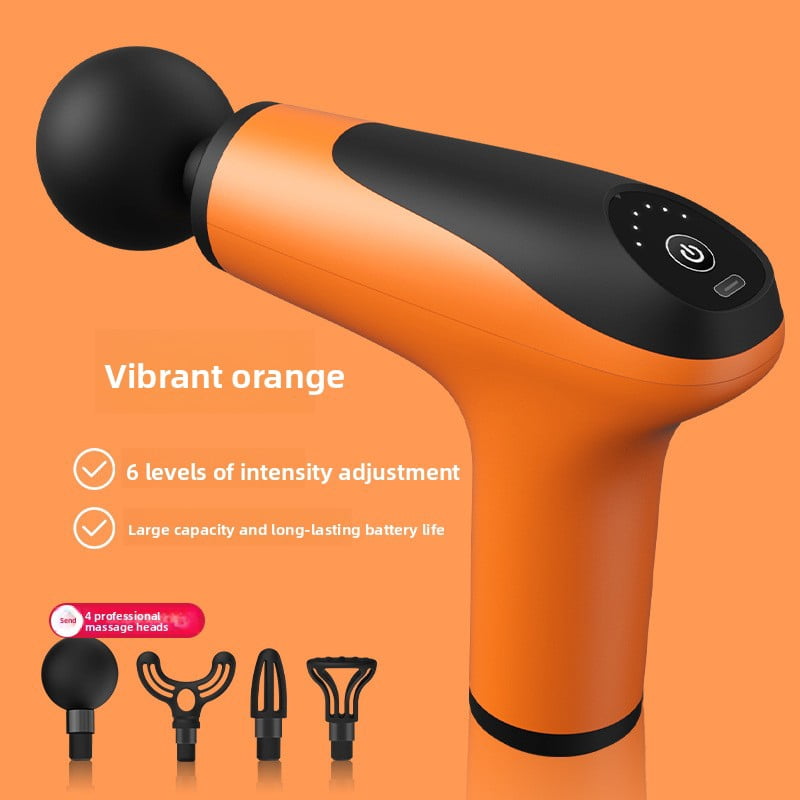 CNV Professional Mini Percussion Massage Gun with 4 Heads, Handheld Muscle Stimulator for Post-Workout Recovery, Deep Tissue Handheld Quiet Device, Type-C Charging