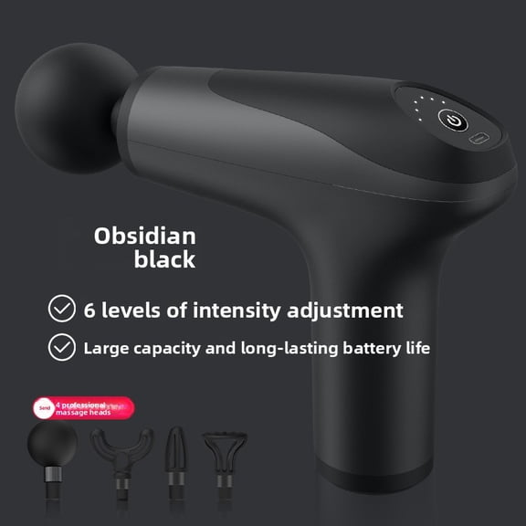 CNV Professional Mini Percussion Massage Gun with 4 Heads, Handheld Muscle Stimulator for Post-Workout Recovery, Deep Tissue Handheld Quiet Device, Type-C Charging
