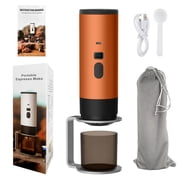 CNV Professional Portable Espresso Machine with LCD Display, 7800mAh High Capacity Rechargeable Battery, 2-in-1 Coffee Maker for Capsules and Ground Coffee