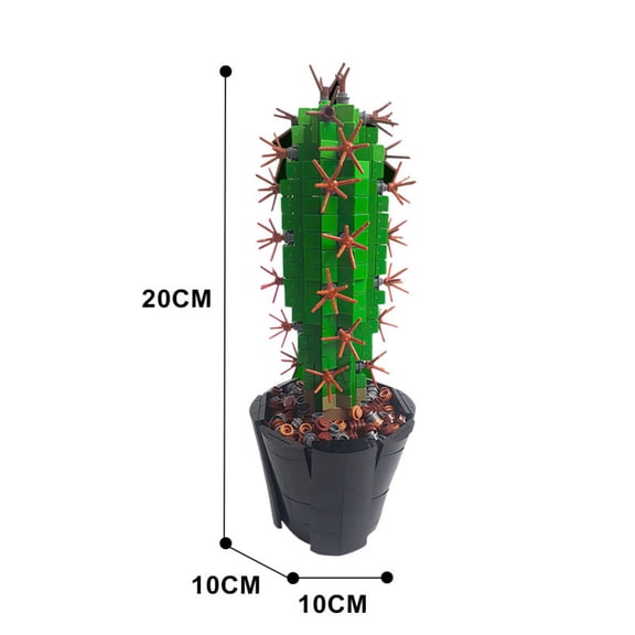 CNV Professional Saguaro Cactus Building Blocks Set, 756 PCS Realistic Potted Desert Plant Model Kit, Creative Botanical Collection for Home and Office Tabletop Decor