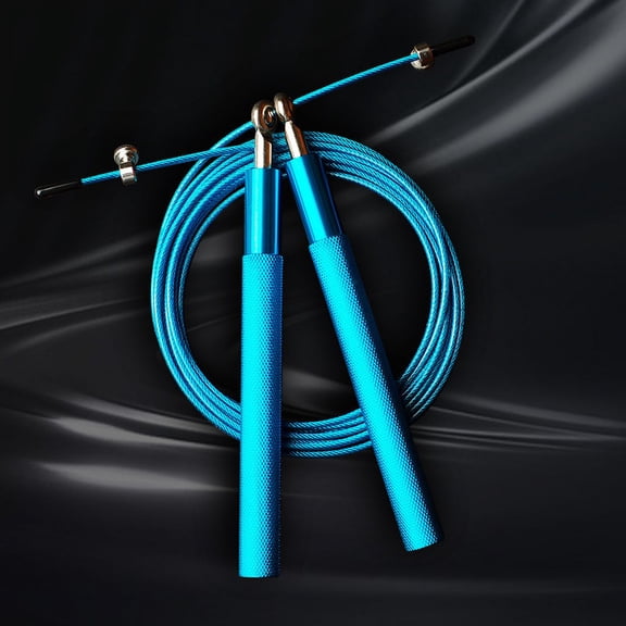 CNV Professional Speed Jump Rope with Aluminum Alloy Anti-Slip Handles, High-Speed Ball Bearing Skipping Rope for Crossfit and Boxing, 10ft Adjustable Steel Wire