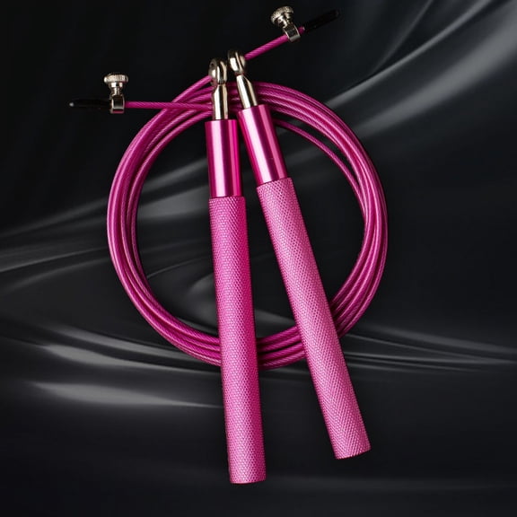 CNV Professional Speed Jump Rope with Aluminum Alloy Anti-Slip Handles, High-Speed Ball Bearing Skipping Rope for Crossfit and Boxing, 10ft Adjustable Steel Wire