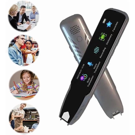 CNV Scanning reading pen, 2024 new upgraded 134 languages ​​translator with 3.69 inch touch screen, scanning reading pen digital pen reader, wireless translation pen scanner