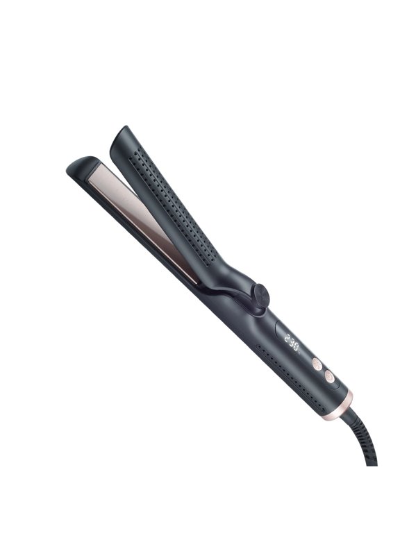 Smart Air-Cooling Hair Straightener and Curler Wand, Precision 10-Level Temperature Control Styler with Ceramic Plates for Shiny Frizz-Free Finish, Anti-Scald Technology
