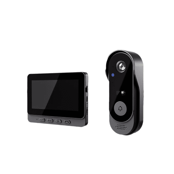CNV Smart HD Video Doorbell with Indoor Monitor, IP65 Waterproof Night Vision Security Door Bell Camera with Two-Way Talk