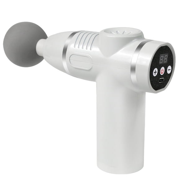 CNV Smart Mini Massage Gun with LCD Touch Screen, Portable Percussion Massager for Deep Tissue Muscle Recovery, 32 Speed Levels, USB-C Rechargeable, Pearl White