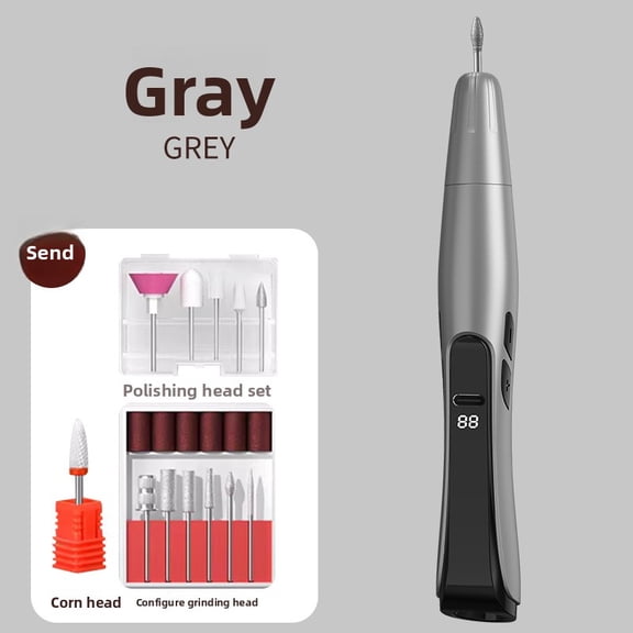 CNV Smart Pen-Style Nail Polisher with Integrated UV Curing Lamp, Rechargeable Handheld E-File for Shaping and Smoothing, Complete Home Beauty System