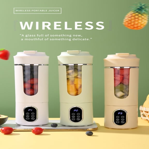 CNV Smart Portable Blender with Upgraded 12-Blade System, 530ml Wireless Travel Juicer for Smoothies and Protein Shakes, Digital LCD Display, USB-C Rechargeable