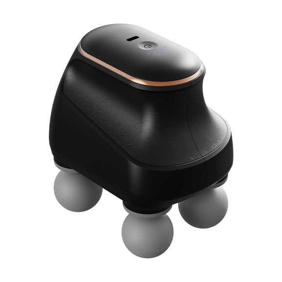 CNV Smart Quad-Node Mini Massage Gun with 4 Speed Levels, Portable Handheld Percussion Massager for Deep Tissue Muscle Conditioning, USB-C Rechargeable