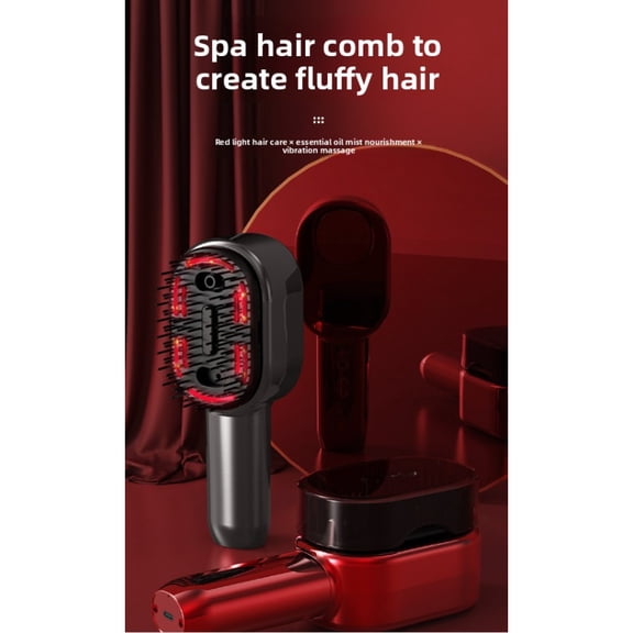 CNV Smart Scalp Applicator Comb with Red Light Tech, 3-in-1 Electric Head Massager with High-Frequency Vibration for Hair Vitality, USB Rechargeable