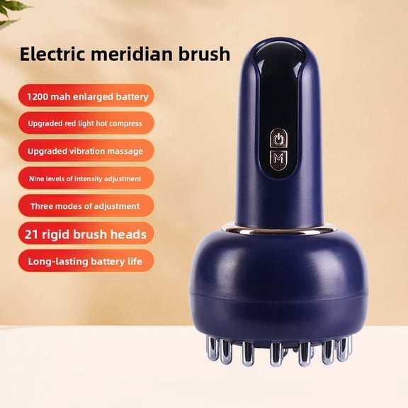 CNV Smart Vacuum Body Massager with Soothing Heat, 3-Intensity Electric Suction Tool for Deep Muscle Relaxation and Gua Sha, Cordless Wellness Device