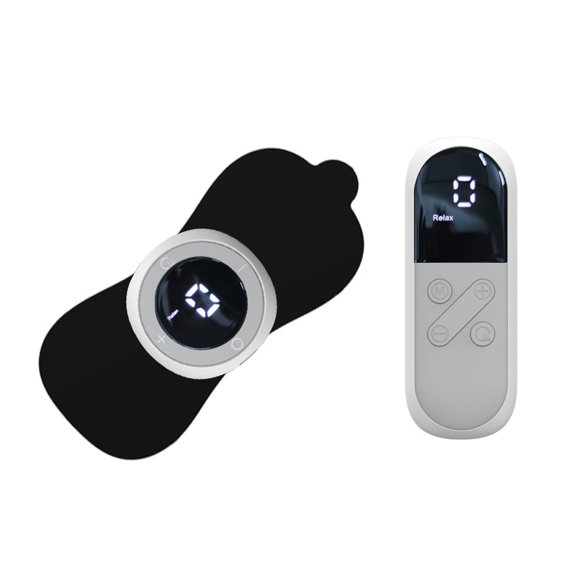 CNV Smart Wireless EMS Massager with Remote Control, 8 Modes & 19 Intensities Wearable Pulse Stimulator for Targeted Muscle Relief, Rechargeable Wellness Kit, Black