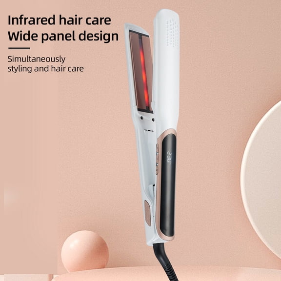 CNV SwiftStyle 1.75" Wide Plate Infrared Flat Iron, 10 Precise Digital Temp Levels Ceramic Straightener for Long Thick Hair, Ionic Smoothing Tool