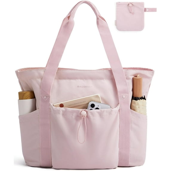 CNV Tote Bag for Women, Tote Shoulder Bag with Laptop Compartment and Zipper Handbag for Travel, Work