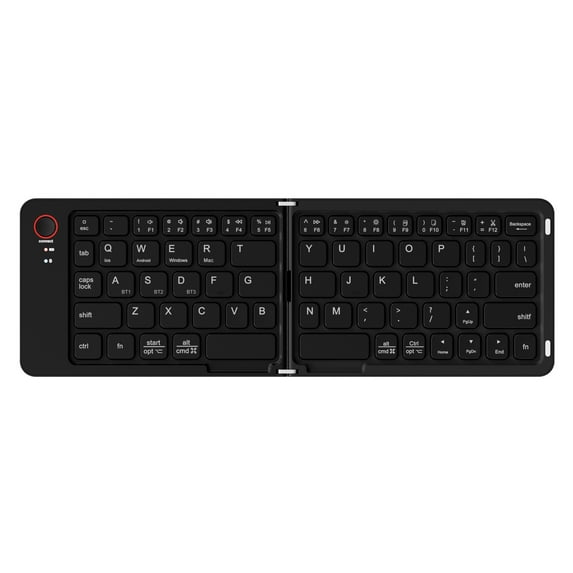 CNV Ultra-Portable Bifold Bluetooth Keyboard, Wireless Folding Mini Keyboard for Tablet and Phone