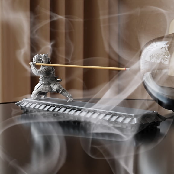CNV Unique Falling Ash Incense Burner Tray, Decorative Swordsman Figure Incense Holder for Relaxation and Stress Relief, Minimalist Zen Incense Base for Home Study and SPA, Aesthetic Collection Gift