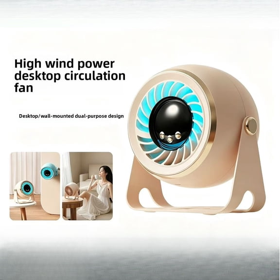 CNV Versatile 2-in-1 Desktop and Wall-Mounted Air Circulator with 100 Speeds, Portable USB Rechargeable Cooling Fan for Office and Bedroom, 180 ° Tilt