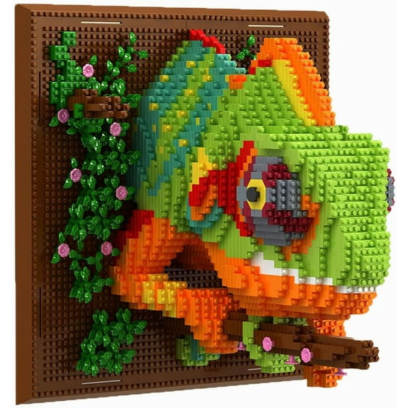 CNV Wall Art Chameleon Building Blocks Set; A Wall Decor Set for Adults Who Love Creative Hobbies(2688 Pieces) Toys Gifts for Kid and Adult