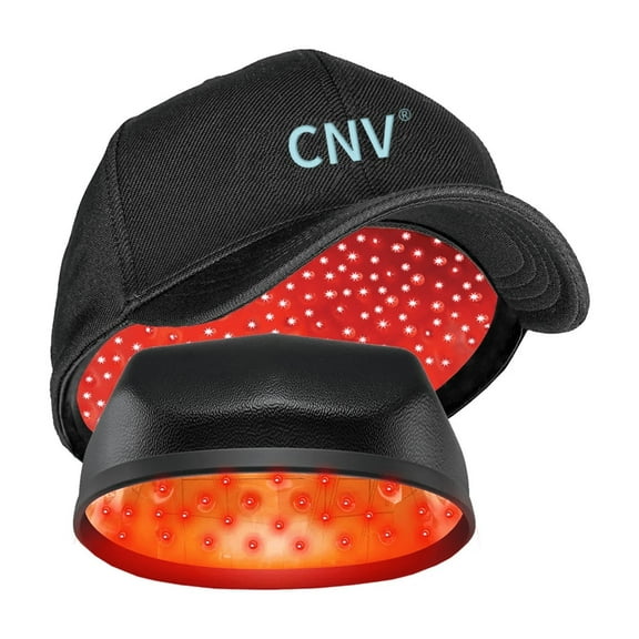 CNV Wearable Red Light Cap for Scalp Wellness, Discreet Hands-Free Light Device with Flexible Insert for At-Home Hair Care Routines, Portable & Rechargeable, BLACK(272 Lasers)