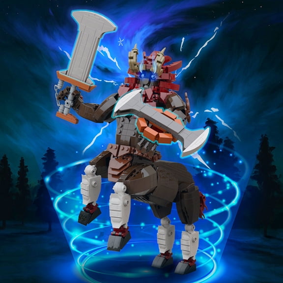 CNV Wild Breath Centaur Building Blocks, Fantasy Warrior Figure with Dual Swords, Compatible with Major Bricks, Kids Birthday Gift & Toy
