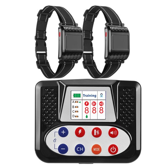 CNV Wireless Dog Fence System with Portable Transmitter, Intelligent Invisible Pet Boundary Training Tool with Adjustable Signal Range, Waterproof & Rechargeable Safety Collar for All Breeds