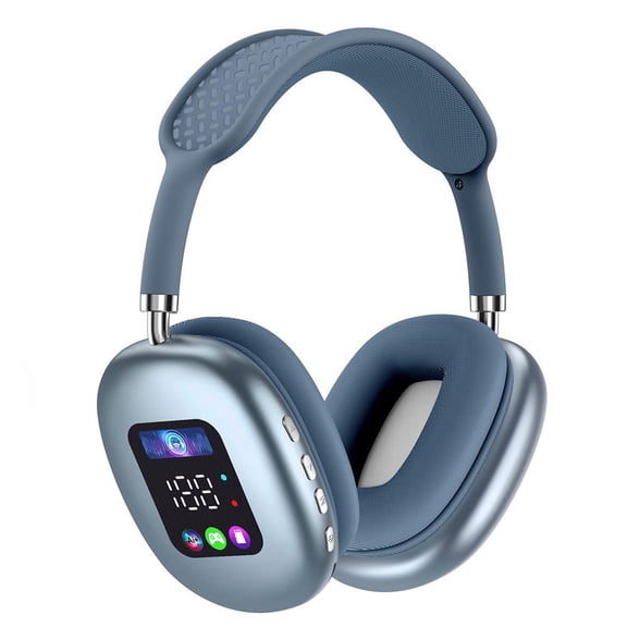 CNV Wireless Over-Ear Bluetooth Headphones with Integrated LED Digital Display, Hi-Fi Stereo Headset with RGB Lighting
