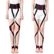 CNV XO-Type Leg Correction Belt, Adjustable Leg Straightener Brace for Bow Legs & Knock Knees, Soft Spandex Straightening Support for Adults Kids, S/M/L Sizes Available