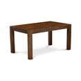 thumbnail image 1 of CNVE7-N8-24 Ergode 7-Pc Dining Room Table Set - Kitchen Table with 6 Upholstered Parson Chairs - Antique Walnut Finish - Black Linen Fabric, 1 of 2