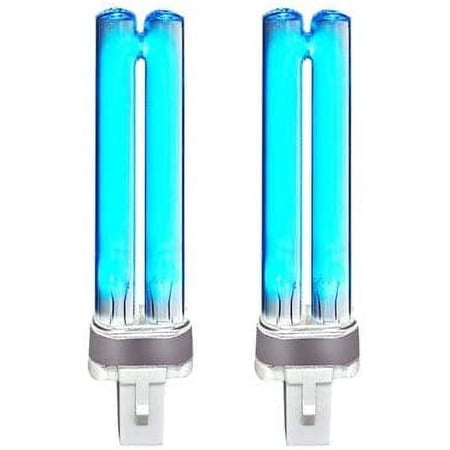CNZ 9W UVC Replacement Bulb G23 Base for Aquarium Pond Filter UV Clarifier, 2-Pack
