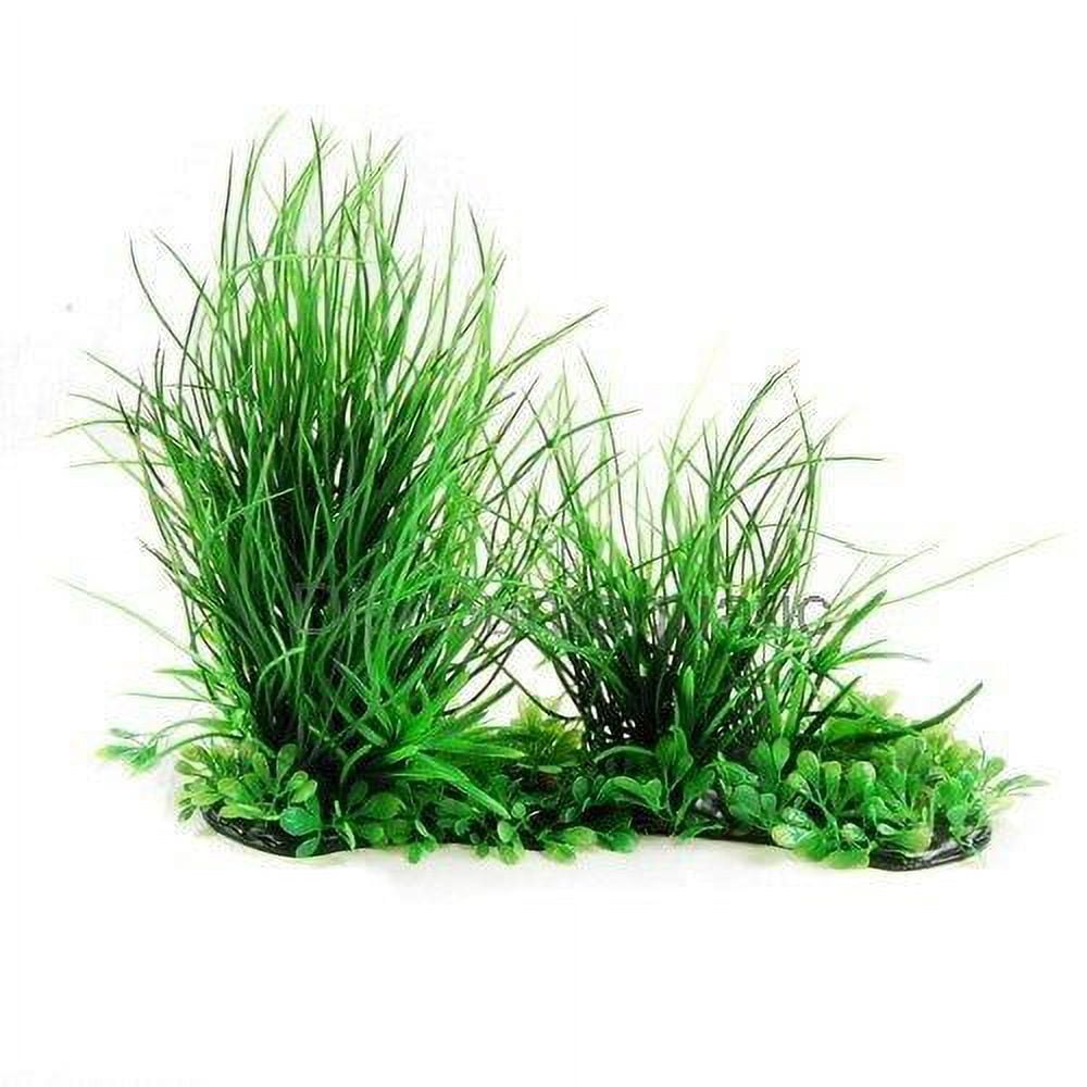 Green Artificial Aquarium Plant with Weighted Base, 10-inch x 8-inch