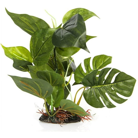 CNZ Aquarium Fish Tank Green Lifelike Underwater Plastic Plant Aquatic Water Grass Decor, 13-inch