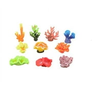 CNZ Artificial Coral Plant for Fish Tank Decorative Aquarium Reef Ornament 10-Piece Assorted Coral