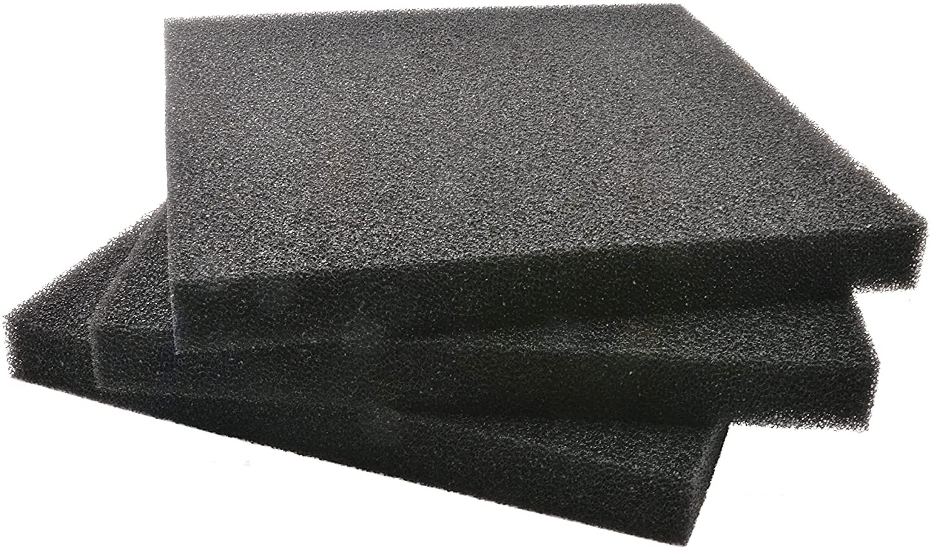 CNZ Black Pond & Aquarium Filter Media Pad Bio Sponge 17.5" x 17.5", 3-Pack