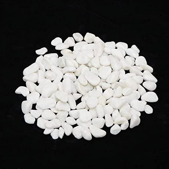 CNZ Polished Snow White for Plant Aquariums Landscaping Home Decor 0.8-1.5 inch, 5lbs