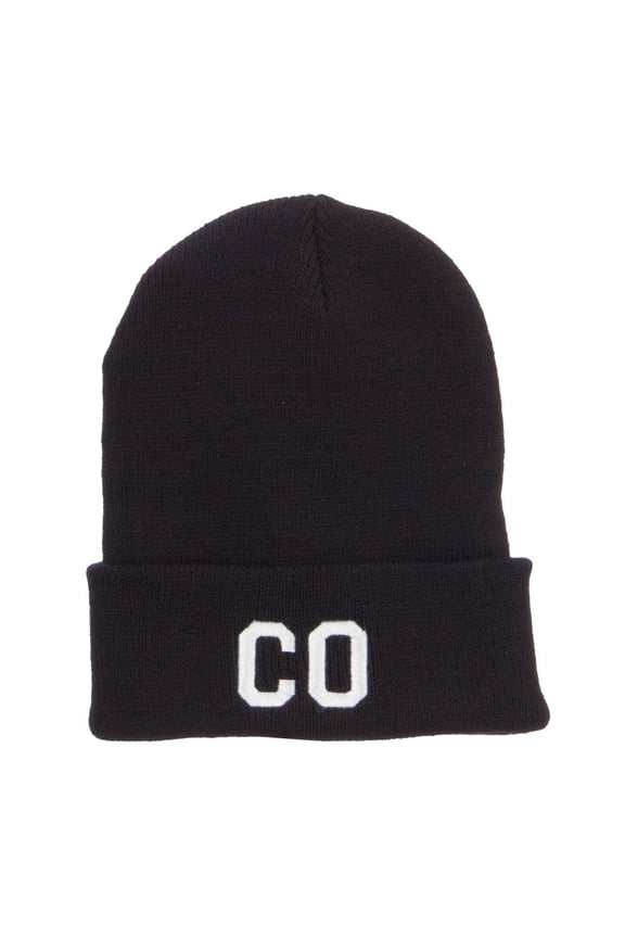 CO Colorado State Embroidered Cuff Beanie - Black OSFM