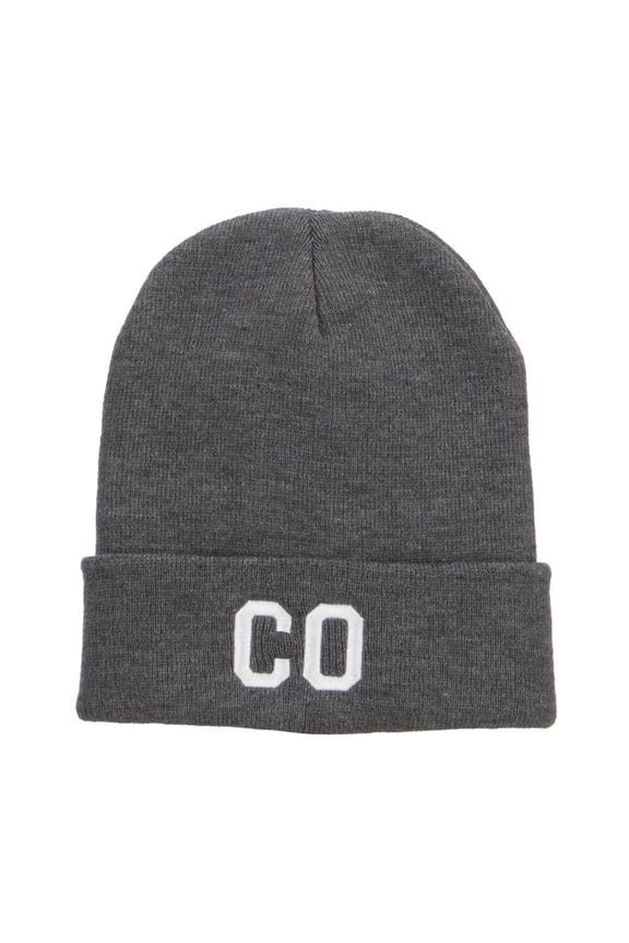 CO Colorado State Embroidered Cuff Beanie - Dk Grey OSFM