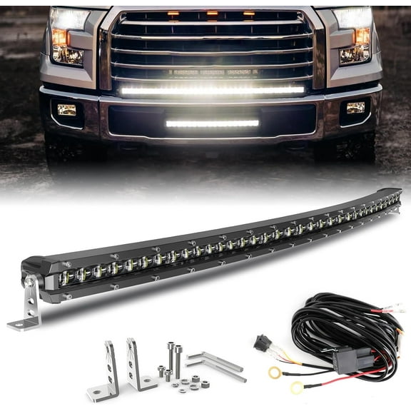 CO LIGHT LED Light Bar Curved 38 Inch Single Row Offroad Lighting Driving Lightbar Spot Flood Combo Beam LED Work Light for Trucks UTV ATV SUV 4WD 4X4 Pickup