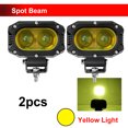 CO LIGHT Led Light Bar 4" 96W Led Bar Yellow Led Car Work Light Flood