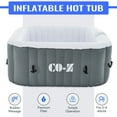 thumbnail image 1 of CO-Z 2-4 Person 5' Inflatable Spa Tub with 120 Air Jets Heater Electric Pump Outdoor Hot Tub Gray, 1 of 9