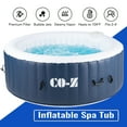 thumbnail image 1 of CO-Z 6x6ft PVC Round Inflatable Spa Tub w Heater & 120 Massaging Jets for Patio & More for 4-person Blue, 1 of 10