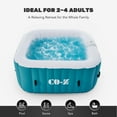 thumbnail image 1 of CO-Z  Inflatable Hot Tub 5ft Indoor Outdoor Spa with 120 Jets Heater Cover Pump Teal For 2-4 Person, 1 of 14