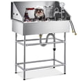 thumbnail image 1 of CO-Z Professional Elevated 34" Stainless Steel Dog Bath Tub & Pet Grooming Station, 1 of 8