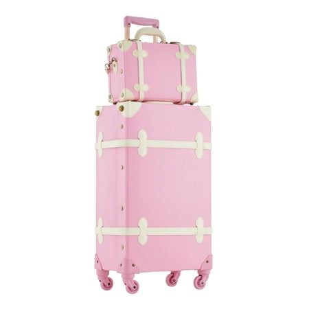 CO-Z Trolley Suitcases Set w/ TSA Locks Travelling Luggage Essential Pink