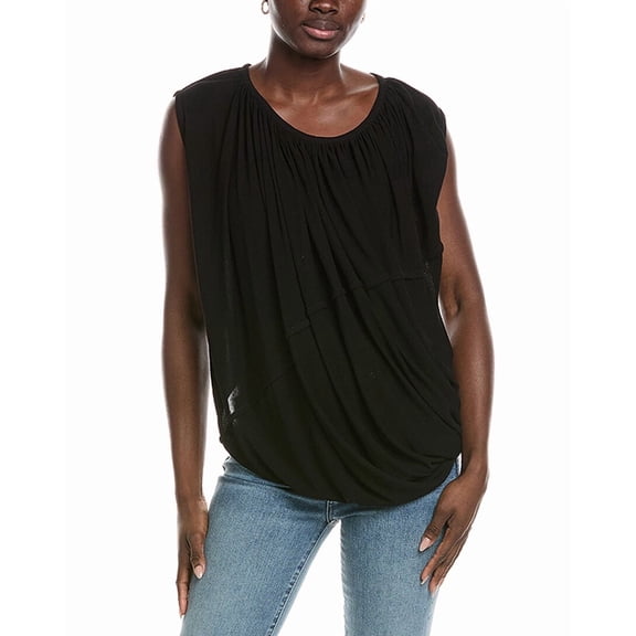 CO womens Jersey Draped Top, xs, Black