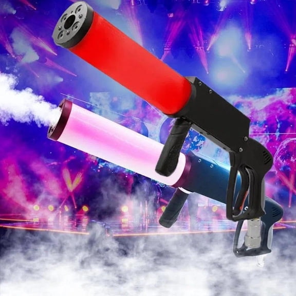 CO2 Cannon Gun Jet Column Smoke Stage Fog Machine with Colorful LED for Party Club Effect