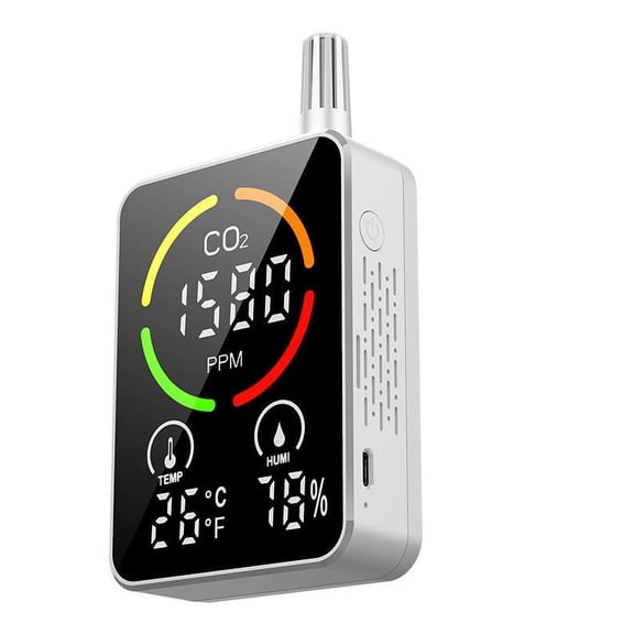 CO2 Detector Air Quality Monitor CO2 Meter Temperature Humidity NDIR Sensor Carbon Dioxide Meter Concentration Tester With Alarm ,Easy to Use