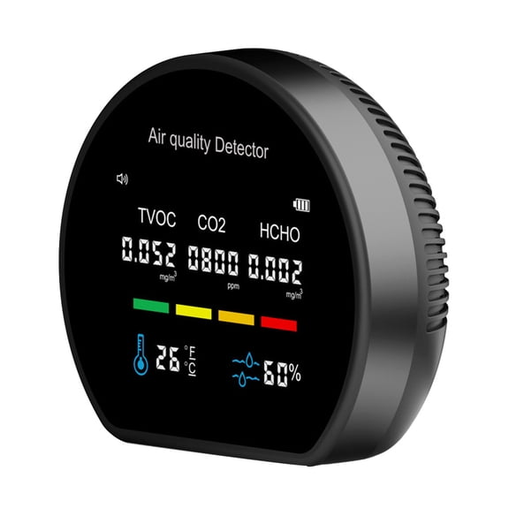 CO2 HCHO TVOC Detector with High Accuracy Air Quality Monitor Temp Humidity Test