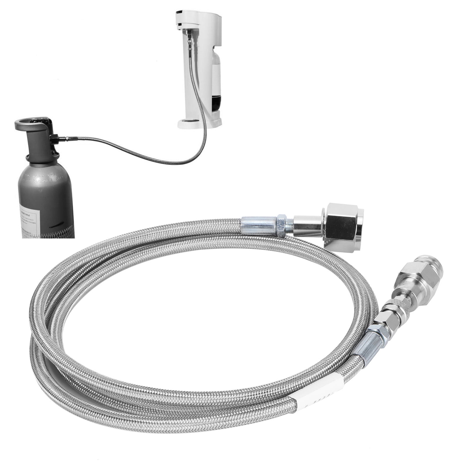 CO2 Hose Adapter, Soda Hose External Soda Supplies 1.8m For Bottle For